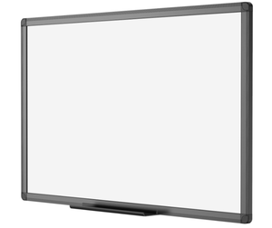 lot 25 image: VIZ-PRO Magnetic Dry Erase White Board, 48 X 36 Inches, Black Aluminium Frame