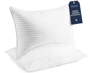 lot 232 image: Beckham Hotel Collection Bed Pillows King Size Set of 2 - Down Alternative Bedding Gel