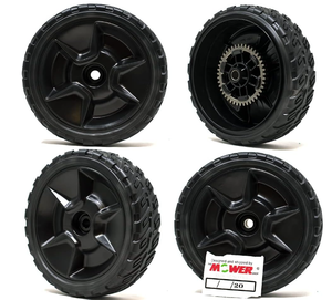 lot 241 image: HRN216 Wheel Set (Includes 2 Rear Wheels 42710-VR8-N00ZA and 2 Front Wheels 44710-VR8-N00ZA)