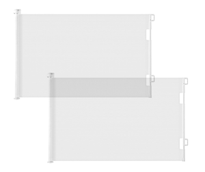 lot 427 image: Cumbor 2 Pack Baby Gate Retractable Gates for Stairs 33 Tall, Extends to 55 Wide