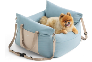lot 434 image: Lesure Small Dog Car Seat for Small Dogs, Pet Travel Carrier Bed, Light Blue