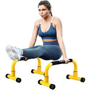 lot 122 image: Push Up Bar, Parallettes Bars For L-sit & Dip