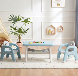lot 134 image: Kids Table and 2 Chairs Set