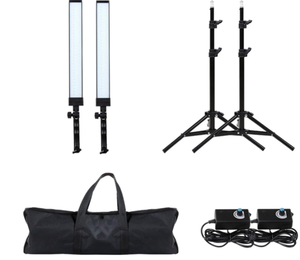 lot 159 image: LOT OF 2 Photography Lighting LED Studio Light 5600K Dimmable Photo Studio Video Light Kit