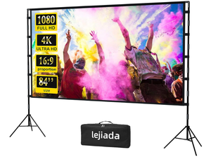lot 169 image: 150 Upgraded Projector Screen with Stand Portable Projection Screen