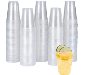 lot 347 image: LOT OF 300 Turbo Bee 7 OZ Clear Plastic Cups