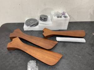 lot 299 image: 42 Wood Ceiling Fan with Lights Remote Control,Quiet DC Motor 3 Blade Ceiling Fans