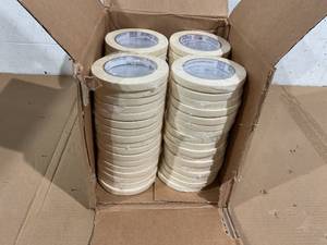 lot 199 image: LOT OF 68 WOD GPM-63 Masking Tape 1 inch for General PurposePainting - 1 Roll - 60 Yards per roll