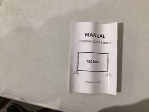 lot 552 image: 150 inch Indoor Outdoor Projection Screen