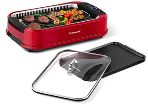 lot 97 image: Indoor Smokeless Grill, Techwood 1500W Electric Indoor Grill with Tempered Glass Lid