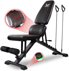 lot 470 image: Weight Bench Adjustable Strength Training Workout Benches Foldable