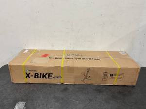 lot 57 image: MERACH S14 Folding Exercise Bike Magnetic Stationary Upright 8-Level Resistance Indoor Bike for Home