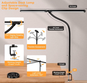 lot 571 image: Led Desk Lamp With Clamp
