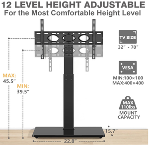 lot 602 image: TAVR Universal Floor TV Stand Base