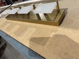 lot 363 image: 4 Brushed Gold Bathroom Lights