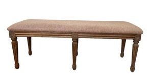 lot 36 image: Exquisite 51 Shelby Bench with Natural Weathered Fabric in Excellent Condition