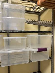 lot 37 image: Wonderful Assortment of Walk-in Closet Storage Containers in Excellent Condition