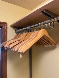lot 46 image: Wonderful lot of 36 Cedar Clothes Hangers in Excellent Condition