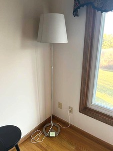 lot 10 image: 66 IKEA Metal Floor Lamp in Excellent Condition