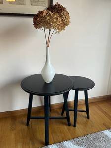 lot 11 image: Decorative Side Tables and Vase in Excellent Condition