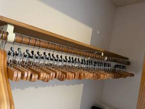 lot 68 image: Huge Cedar Clothes Hanger Lot in Excellent Condition