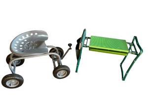 lot 219 image: Rolling Garden Seat and Gardeners Deep Seat Garden Kneeler in Excellent Condition