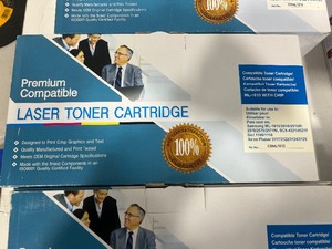 Table full of printer toner cartridge resellers gold mine
