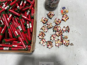 Holiday pens and Santa Ornaments