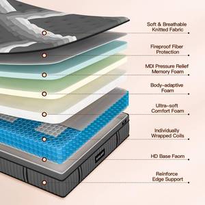 lot 16 image: Diglant Twin XL Memory Foam Hybrid Mattress in a Box
