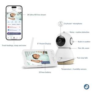 lot 20 image: Maxi-Cosi See Pro 360 Baby Monitor with CryAssist