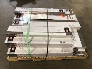 30 Boxes of TrafficMaster Walnut Ember Grey 4 MIL x 6 in. W x 36 in. L Peel and Stick Water Resistant Luxury Vinyl Plank Flooring (36 sqftcase)    Customer Returns See Pictures