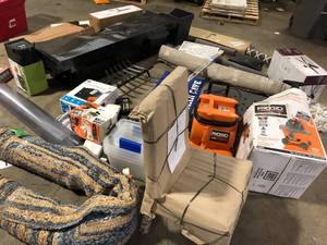 Pallet of Assorted Tools Hardware and Small Housewares Various Mosels and Conditions     Customer Returns See Pictures