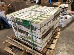 34 Boxes of TrafficMaster Glenwood Fog 7 in. x 20 in. Ceramic Floor and Wall Tile (392.04 sq. ft.  pallet)  Customer Returns See Pictures