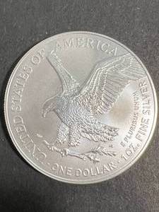 lot 02 image: 2024 AMERICAN SILVER EAGLE 1 TROY OZ .999 FINE SILVER