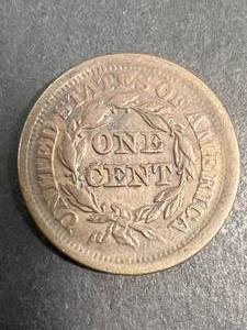 lot 03 image: 1852 US BRAIDED HAIR LARGE CENT