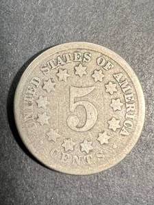 lot 27 image: 1868 US SHIELD NICKEL