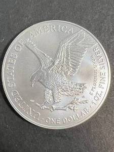 lot 35 image: 2024 AMERICAN SILVER EAGLE 1 TROY OZ .999 FINE SILVER