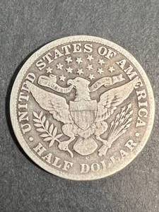 lot 54 image: 1910 US BARBER HALF DOLLAR
