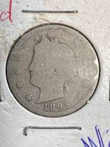 lot 55 image: 1895 US V NICKEL