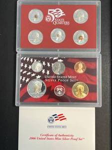 lot 84 image: 2006 US MINT SILVER PROOF SET