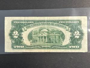 lot 93 image: 1953A US RED SEAL $2 NOTE