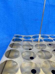 lot 79 image: 36 Space Test Tube Rack With Holder (One minor bend)