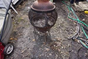 lot 39 image: Outdoor Wood Burning Fire Pit Bon Fire With Chimney