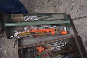 lot 66 image: Tool Box With Assorted Hand Tools