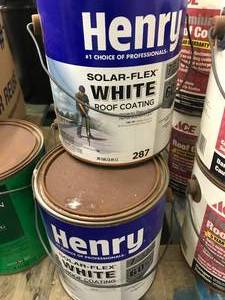 lot 111 image: HENRY SOLAR-FLEX WHITE ROOF COATING