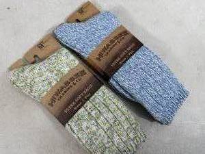 lot 19 image: 2 New Pairs Hiwassee Ultra Soft Ragg Socks