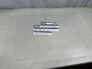 lot 24 image: 2 New Sheets of Plaskolite Optix Clear Acrylic Sheet 18 in. x 24 in. x .100 inch thickness.