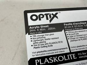 lot 29 image: New Optix Acrylic Sheet 24 x 48 x .220