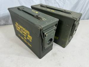 lot 52 image: 2 - 30 Cal. US Military Ammo Cans