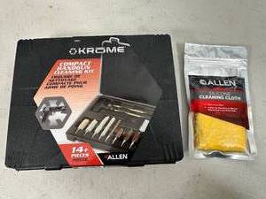 lot 59 image: New 14 Piece Handgun Cleaning Kit in Case with Extra Cloth